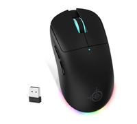 MAGIC-REFINER G6 Souris Gaming sans Fil, 24000 DPI, Capteur PAW3311, Bluetooth/2.4G/USB-C Filaire, Barre Lumineuse RGB, Design léger 72g, Autonomie de 200 h, pour PC/Mac, Noir