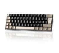 MAGIC-REFINER MK21 Clavier Mécanique de Jeu Filaire 60% USB-C, QWERTY UK, Interrupteurs Clicky Blue, Hot Swappable, 62 Touches Ultra-Compact, Éclairage Arrière RGB, Touche PBT, Chocolat