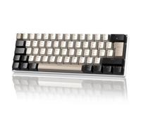 MAGIC-REFINER MK21 Clavier Mécanique de Jeu Filaire 60% USB-C, QWERTY UK, Interrupteurs Linéaires Red, Hot Swappable, 62 Touches Ultra-Compact, Éclairage Arrière RGB, Touche PBT, Blanc Étoilé