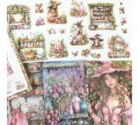 Magic Scrapbook Lot de 20 feuilles d'autocollants pour journal, journal indésirable, bullet journal, ordinateur portable, étui de téléphone, cadre photo (rose framboise)