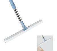 Magic Scrubroom - Balai magique multifonction 3 en 1 en silicone rétractable et réglable pour portes en verre, salle de bain, cuisine, sols et fenêtres (bleu, 35,1 cm)