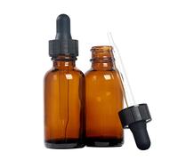 Magic Season Boston Bouteilles Rondes en Verre (Ambré/30 ml avec Compte-gouttes/2 Pièces)