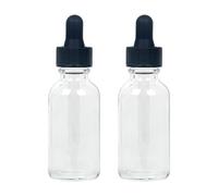 Magic Season Boston Bouteilles Rondes en Verre (Transparent / 30 ml avec Compte-gouttes / 2 Pièces)