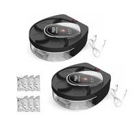 MAGIC SELECT 2X Attrape Mouches Électrique Rotatif à 360°. Piège à Mouches avec Prise USB et Support Mural pour Maison, Cuisine, Restaurant, Hôtel, Bar.