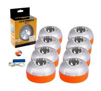 MAGIC SELECT 8X Lumière d'urgence V16 pour Signalisation Routière de Voitures et Motos. Flash Jaune et Blanc avec Base Magnétique et Batterie Rechargeable. sans GPS.