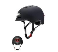 MAGIC SELECT Casque de Vélo ou Scooter avec Feu Arrière Rouge + LED Avant