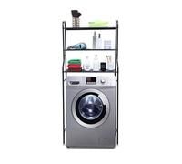 MAGIC SELECT Étagère sur Machine à Laver Noire | Étagère à Laver avec 3 étagères | Étagère de Rangement imperméable | Pieds réglables en Hauteur