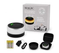 MAGIC SELECT Feu d'urgence V16 | Balise LED 360 degres visible a 1 km, eSIM avec donnees jusqu'en 2038, piles AA ou USB, kit avec etui et ventouse