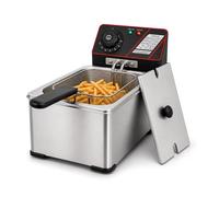 MAGIC SELECT Friteuse Professionnelle en Acier Inoxydable, Capacité 3L | Compacte, Panier Amovible, Température Réglable, Pour Maison, Cuisine, Bar et Snack