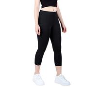 MAGIC SELECT Legging Court Basique en Coton pour Femme. Pantalon Legging Capri Élastique, Taille Moyenne.