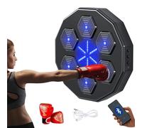 MAGIC SELECT Machine de Boxe Musicale. Appareil d'entraînement Mural avec lumières LED, Gants de Boxe, Bluetooth et lumières synchronisées avec la Musique. Machine de Boxe pour Enfants et Adultes.
