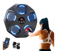 MAGIC SELECT Machine de Boxe Musicale, Équipement D'entraînement de Boxe Mural en PU, Tapis de Boxe LED avec Gants de Boxe, Bluetooth, Lumières au Rythme de la Musique.