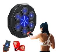 MAGIC SELECT Machine de Boxe Musicale, Équipement D'entraînement de Boxe Mural en PU, Tapis de Boxe LED, Bluetooth, Lumières au Rythme de la Musique. (1 Mode, 42x42x7 cm)