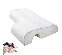 MAGIC SELECT Oreiller en Mousse à Mémoire pour Couple. Coussin Ergonomique avec Poche pour Dormir sur Le Côté à Droite. Housse en Polyester Lavable. Oreiller pour Dormir Seul ou à Deux.