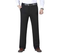 MAGIC SELECT Pantalon de Robe Homme Élégant. Pantalon de Costume, Coupe Droite avec Plis et Poches à Utiliser au Bureau, au Travail, au Serveur, au Commis de Magasin (Printemps-été)