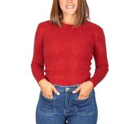 MAGIC SELECT Pull en Tricot Fin pour Femmes. Pull à Manches Longues pour l'hiver et l'Automne. Pull à Col Rond. Taille M