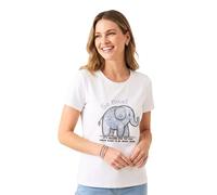 MAGIC SELECT T-Shirt Casual pour Femme. T-Shirt Basique en Coton à Manches Courtes, Coupe Standard. T-Shirt Col Rond pour Femme.