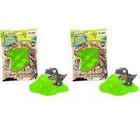 Magic Slime Bag Surprise Dino Slime Enfant 75ml dans Un Sachet refermable, avec Figurine Dinosaure à l'intérieur (Lot de 2)