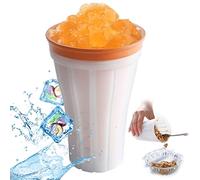 Magic Slushy Maker Squeeze Cup, RosyFate Slushy Tasse à faire soi-même, tasse à glace, gobelet à presser pour boissons, tasse à freeze portable, smoothies glacés rapide, orange