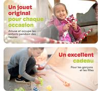 Magic Snake Cube Jouet de Poche pour Les Enfants de 4 à 8 Ans Cadeau Anniversaire Enfants invites Cadeau pour élèves - 36 Blocs 2,3 mm x 1,8 mm Jaune