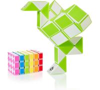 Magic Snake Cube Jouet de Poche pour Les Enfants de 4 à 8 Ans Cadeau Anniversaire Enfants invites Cadeau pour élèves - 36 Blocs 2,3 mm x 1,8 mm Vert