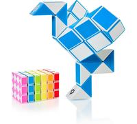 Magic Snake Cube Jouet de Poche pour Les Enfants de 4 à 8 Ans Cadeau Anniversaire Enfants invites Cadeau pour élèves - 36 Blocs 2,3 mm x 1,8 mm Bleu
