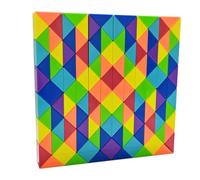 Magic Snake Cube Puzzle serpent pour anniversaire, fête de Noël, sac de remplissage, pour enfants, Twist puzzle, cerveau, Teaser, jouet éducatif, couleur arc-en-ciel, multicolore (144 blocs segments)