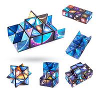 Magic Star Cube 2 en 1 - Puzzle 3D Infini, Cube de Vitesse Magique pour Enfants et Adultes - Jouet de Bureau