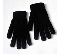 Magic Stretch Gants d'hiver chauds en tricot pour garçons ou filles Idéal pour l'hiver (Noir), Noir , taille unique