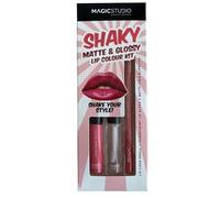 Magic Studio Shaky - Kit de rouge à lèvres mat et brillant - Crayon à lèvres transparent et brillant à lèvres liquide mat