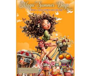 Magic Summer Days A Bright & Playful Ephemera Collection Book: 300+ Illustrated Summer days Elements for Junk Journals, Collage, Scrapbooking & Paper Crafts