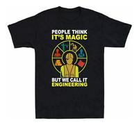 Magic T Shirt Men's Engineering Think But We Funny It's Call Gift People It Black S