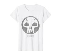 Magic: The Gathering Black Mana T-Shirt, Femme, Blanc, XL