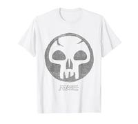 Magic: The Gathering Black Mana T-Shirt, Homme, Blanc, L