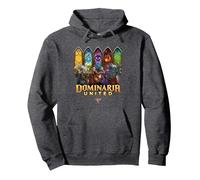 Magic The Gathering Dominaria Stained Glass Sweat à Capuche, Unisexe pour Adultes, Chiné Foncé, XXL