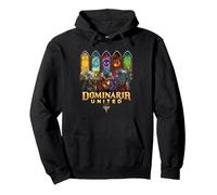 Magic The Gathering Dominaria Stained Glass Sweat à Capuche, Unisexe pour Adultes, Noir, S