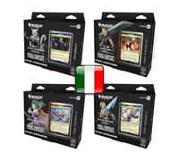 Magic : The Gathering FINAL FANTASY Commander Display 4 Deck ITA MTG Universes Beyond Commander Deck italien + 100 pochettes de protection