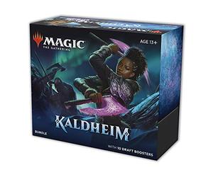 Magic The Gathering Kaldheim Bundle, 10 boosters de Draft (150 Cartes Magiques) et Accessoires, Multicolore