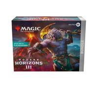 Magic : The Gathering Modern Horizons Lot de 3 Paquets - 9 boosters de Jeu, 30 Cartes de Pays + Accessoires exclusifs (Version Allemande)