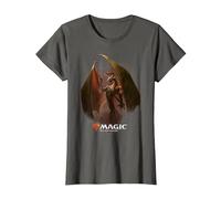 Magic: The Gathering Nicol Bolas The Elder Dragon T-Shirt, Femme, Asphalte, XS