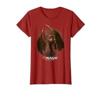 Magic: The Gathering Nicol Bolas The Elder Dragon T-Shirt, Femme, Canneberge, L
