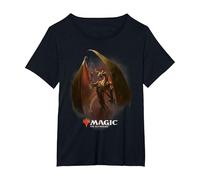 Magic: The Gathering Nicol Bolas The Elder Dragon T-Shirt, Femme Grandes Tailles, Noir, 1X