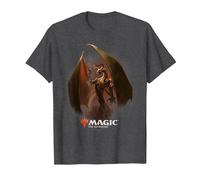 Magic: The Gathering Nicol Bolas The Elder Dragon T-Shirt, Homme, Chiné Foncé, L