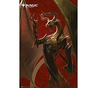 Magic The Gathering - Nicol - Poster de jeu - Dimensions : 61 x 91,5 cm + cadre amovible Shinsuke® Maxi MDF noir, vitre en acrylique