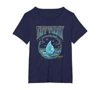 Magic: The Gathering Not Today Blue Mana Artistic Portrait T-Shirt, Femme Grandes Tailles, Bleu Marine, 3X