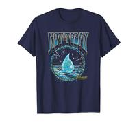 Magic: The Gathering Not Today Blue Mana Artistic Portrait T-Shirt, Homme, Bleu Marine, 5XL