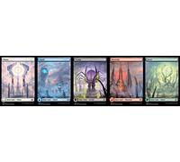 Magic The Gathering - Phyrexia: All Will Be One Full Art Land Set (1 chacun des 5)