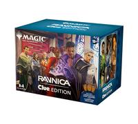 Magic: The Gathering Ravnica: Clue Edition - 3-4 Player Murder Mystery Card Game (Includes 8 Ready-to-Play Boosters, 21 Evidence Cards, 1 Foil Shock Land, and Detective Game Accessories)