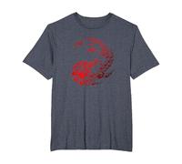 Magic The Gathering Red Mana Symbol T-Shirt, Homme Grandes Tailles, Bleu Chiné, 5X Tall