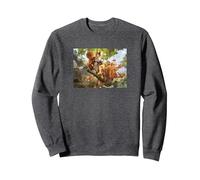 Magic: The Gathering Squirrel Mob Graphic Sweatshirt, Unisexe pour Adultes, Chiné Foncé, L